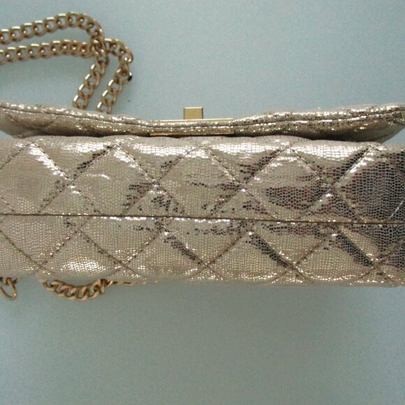 INC International Concepts Gold Metallic Crossbody Handbag - Picture 5 of 7